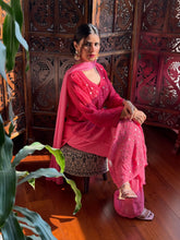 Sunrise Pink Chikankari & Mukaish Ring Work Kurta